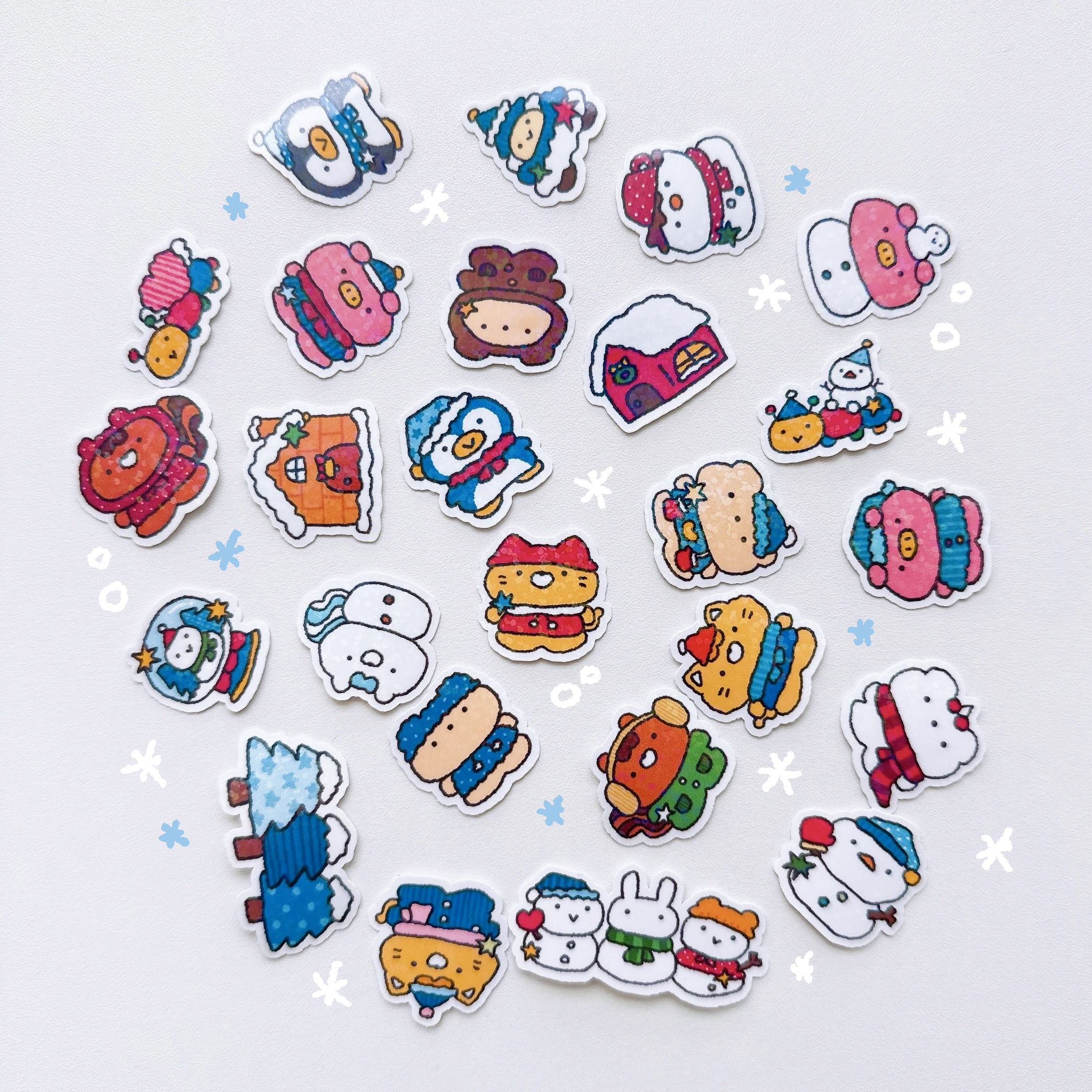 Winter Flake Vinyl Sticker Pack (25pcs)