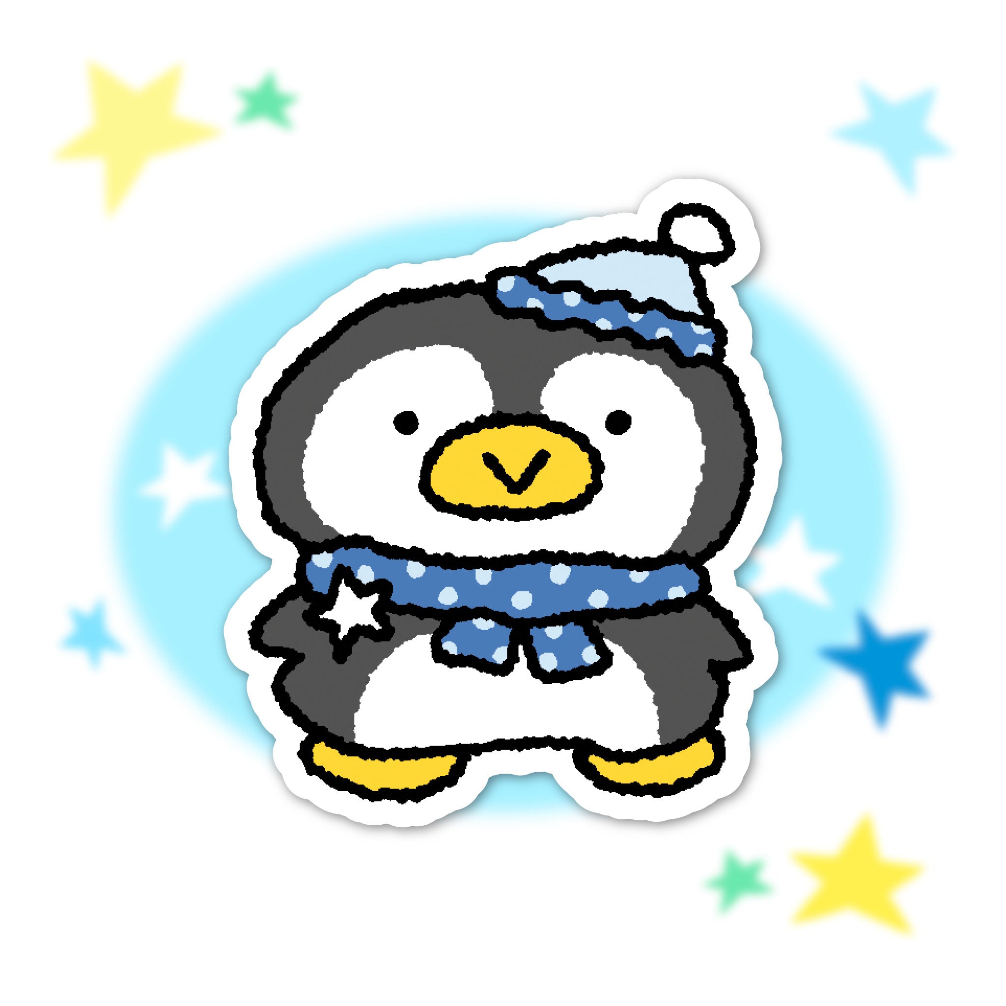 Black Penguin Vinyl Sticker