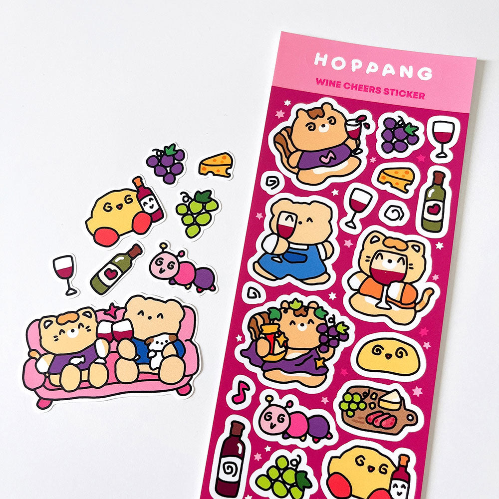 Wine Cheers Sticker Sheet