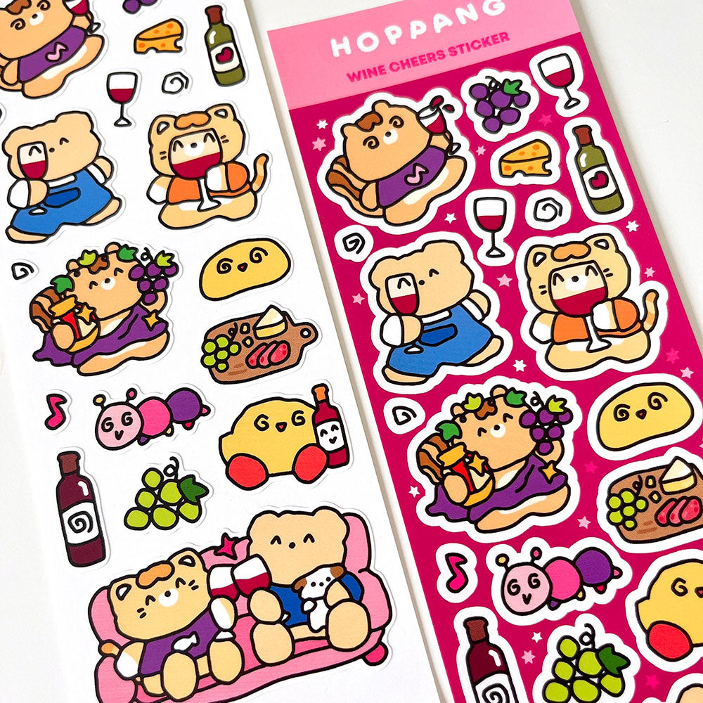 Wine Cheers Sticker Sheet