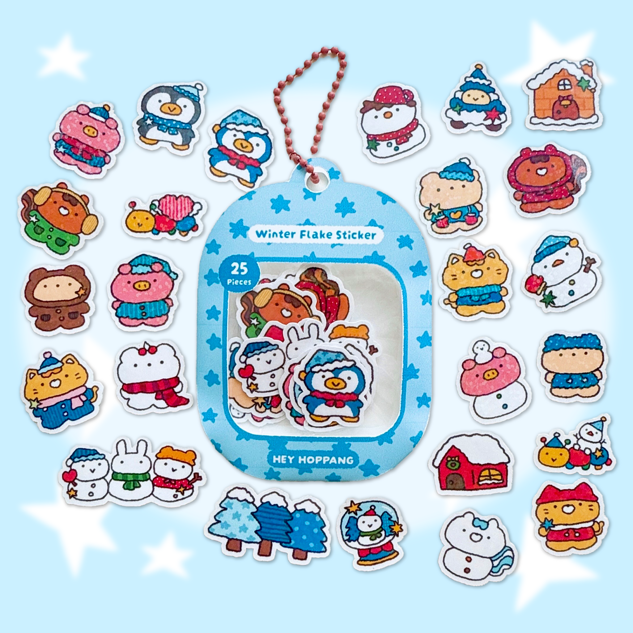 Winter Flake Vinyl Sticker Pack (25pcs)