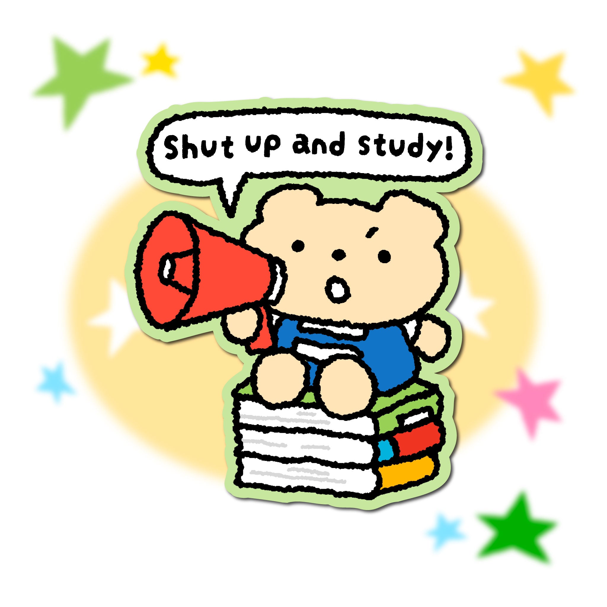 Shut up and study! Vinyl Sticker