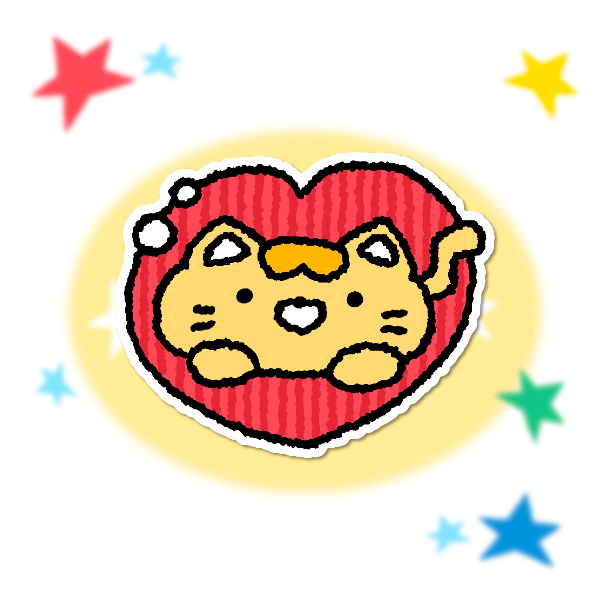 Heart Shape Butter Vinyl Sticker