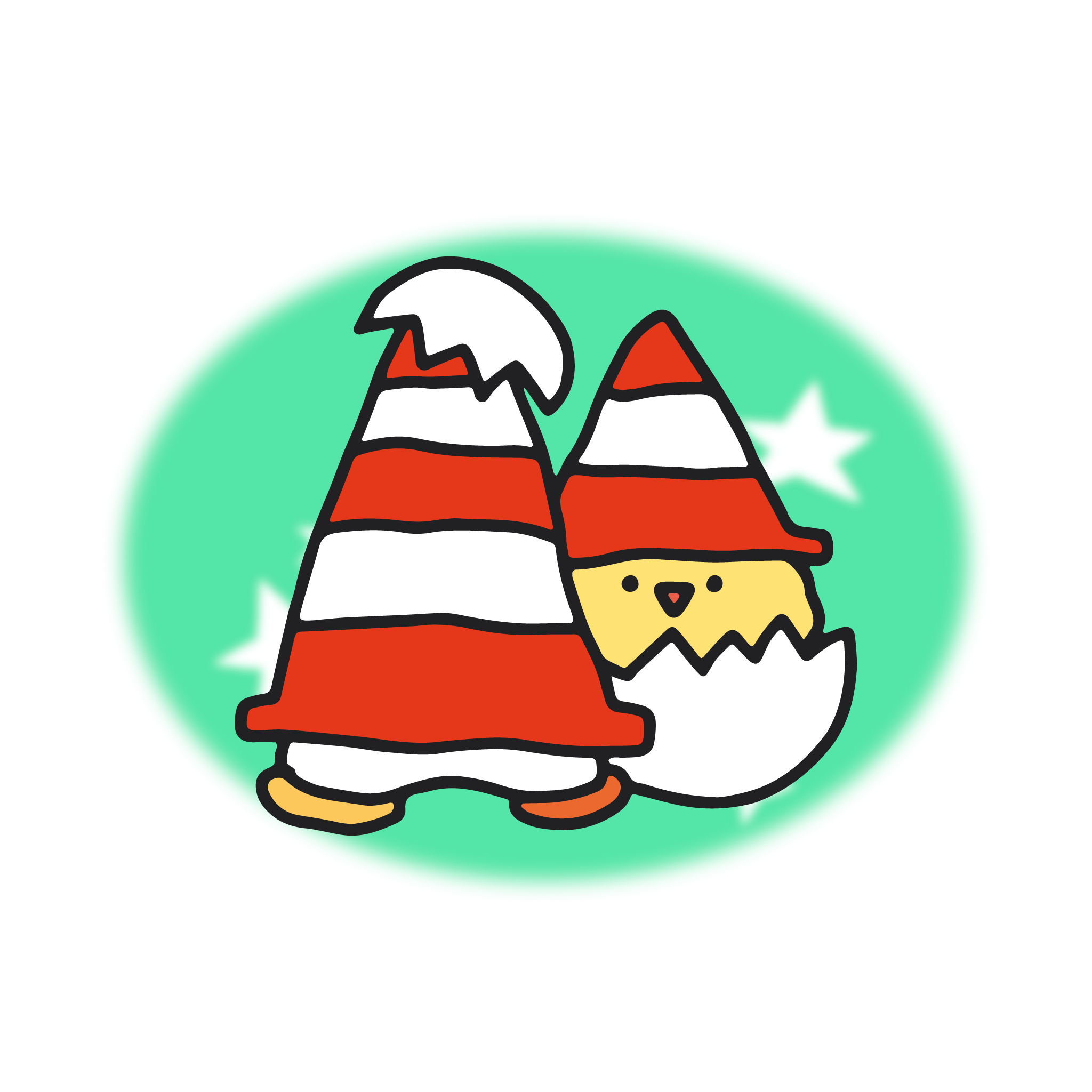 Cone Vinyl Sticker