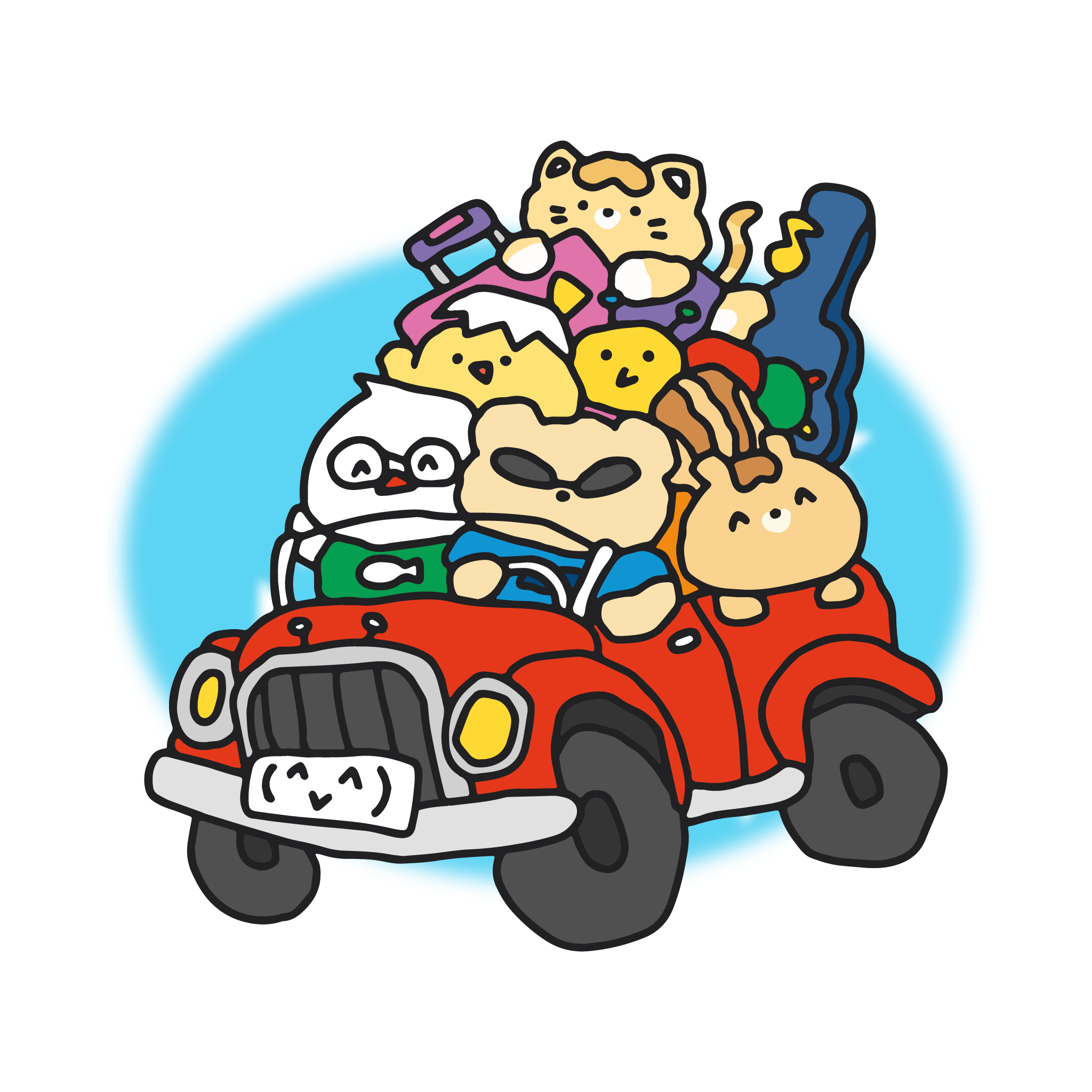 Driving Vinyl Sticker