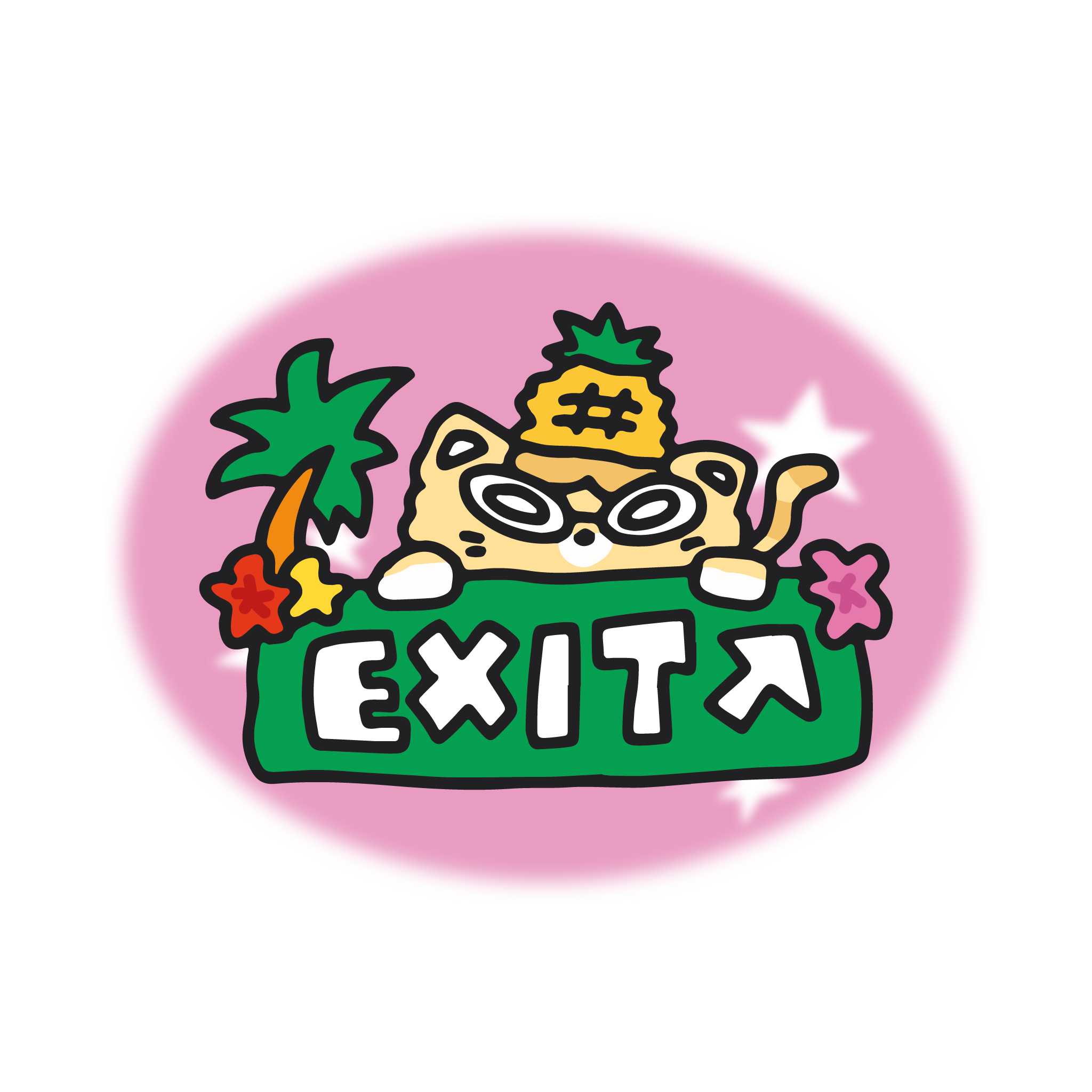 Exit Vinyl Sticker