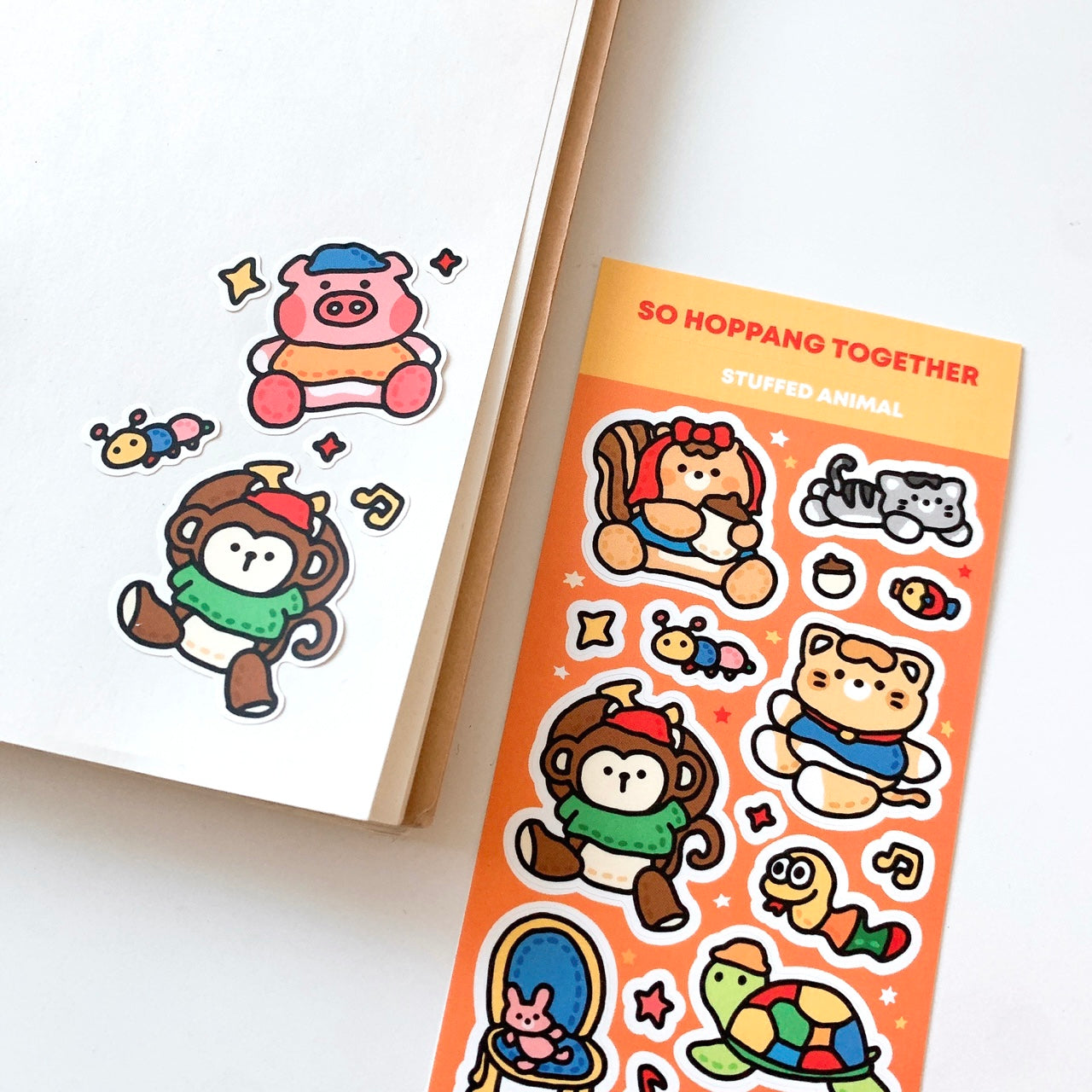 Plush Animal Sticker Sheet