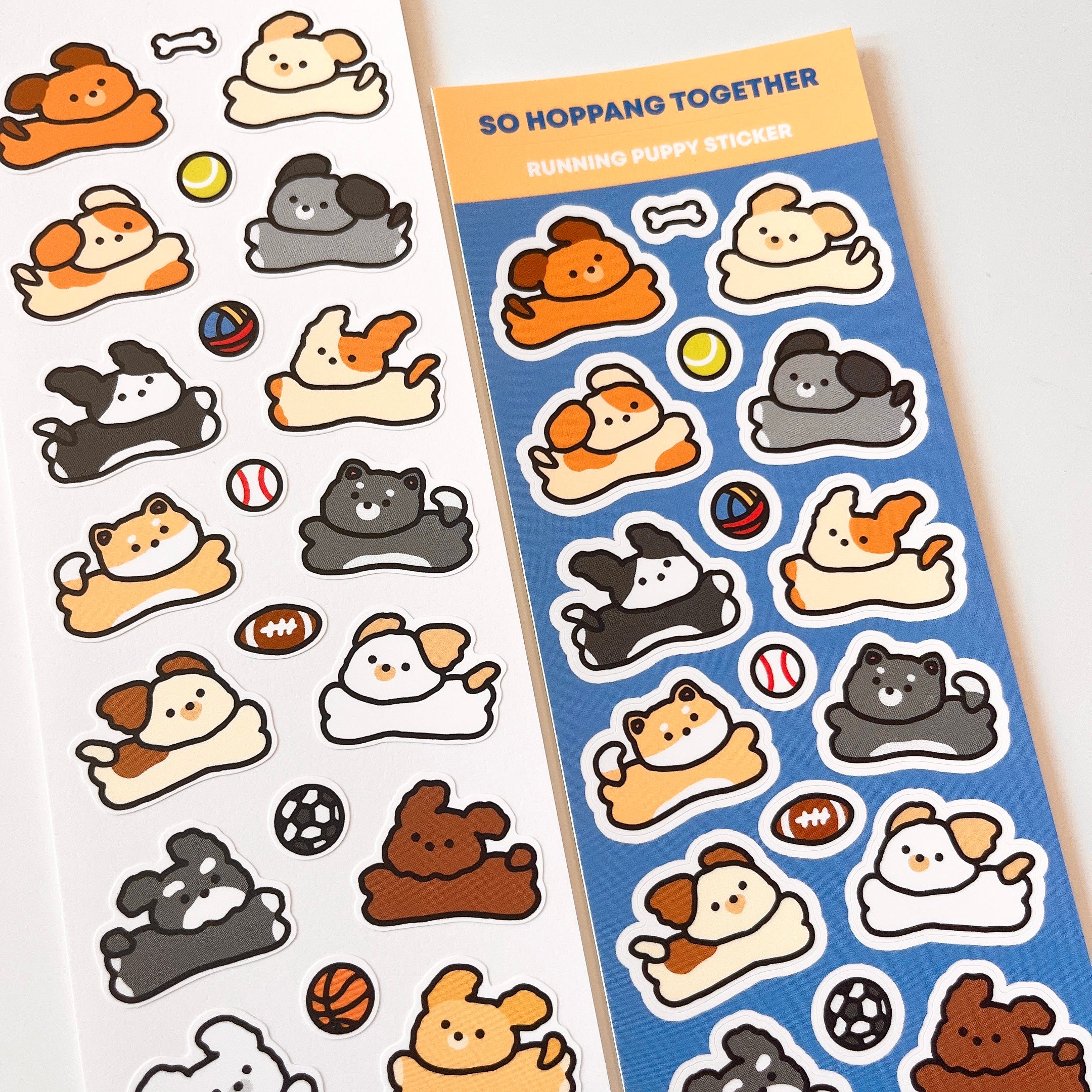 Running Puppy Sticker Sheet