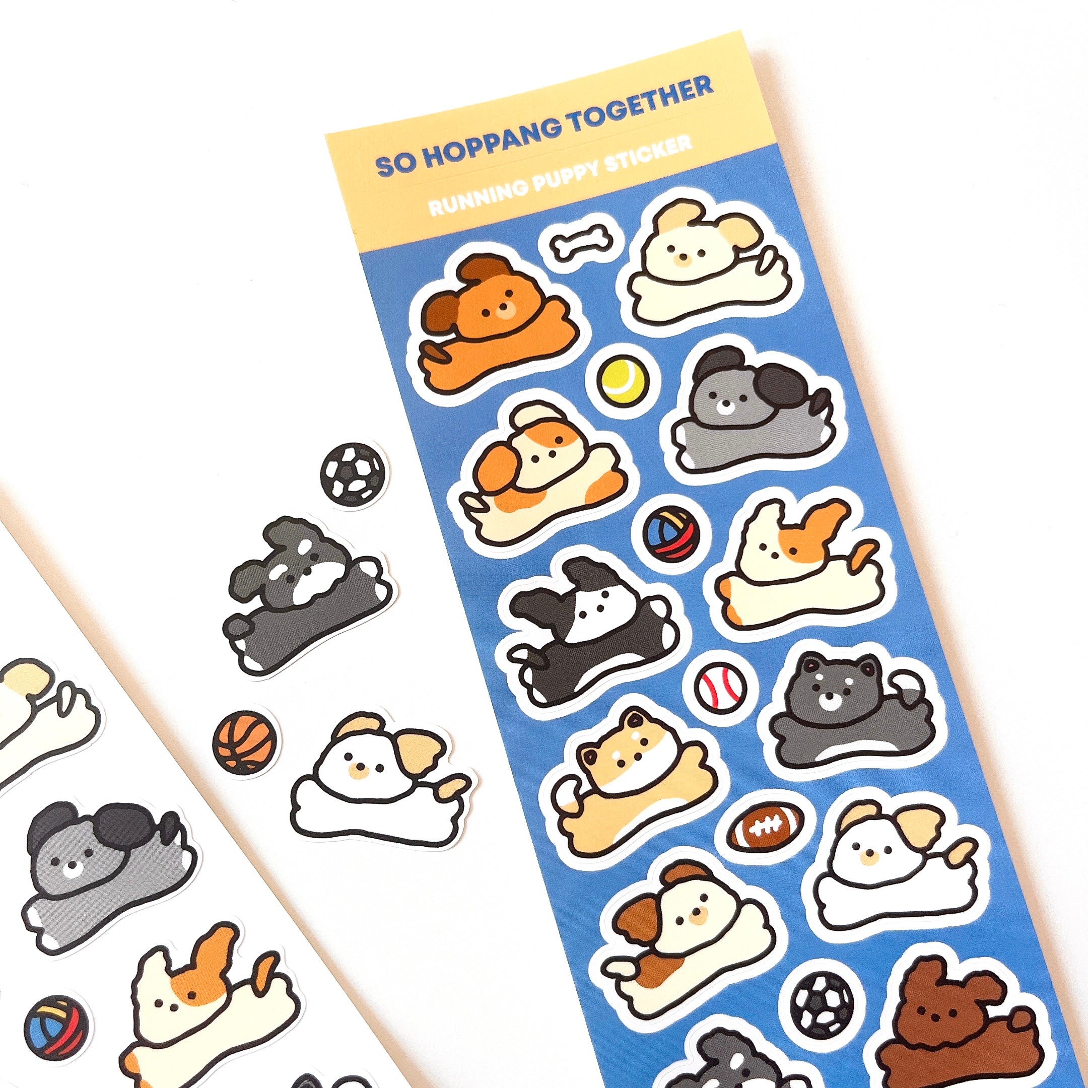 Running Puppy Sticker Sheet