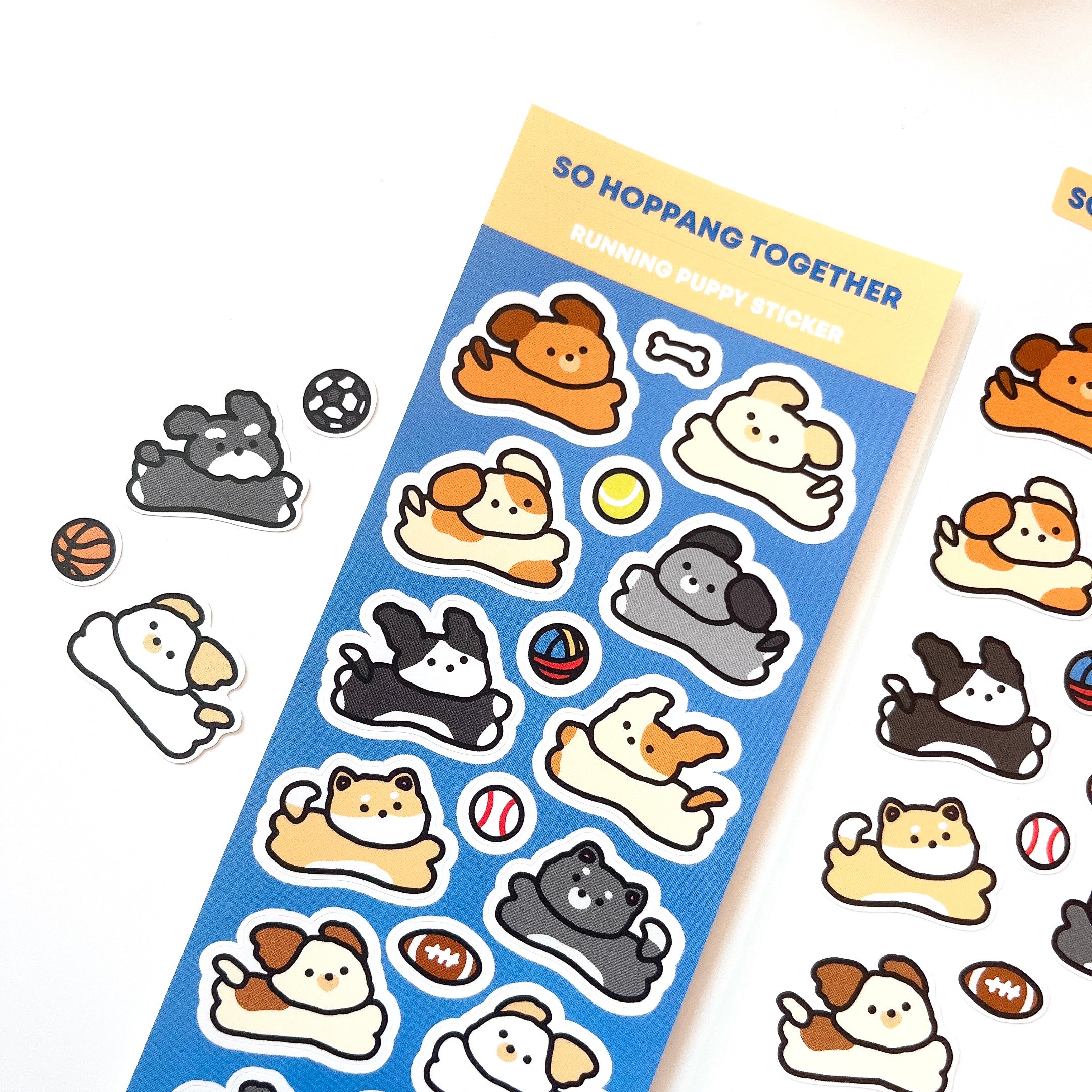 Running Puppy Sticker Sheet