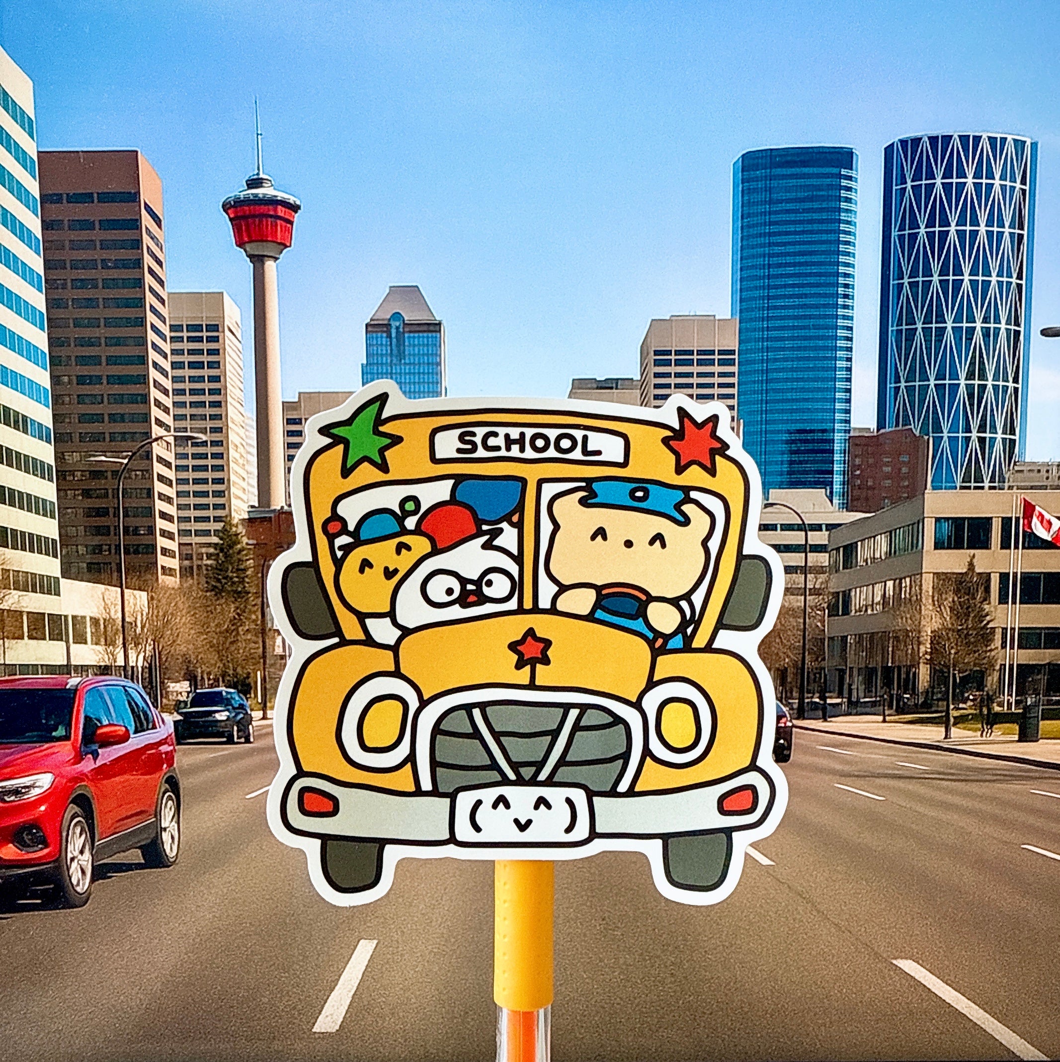 School Bus Vinyl Sticker