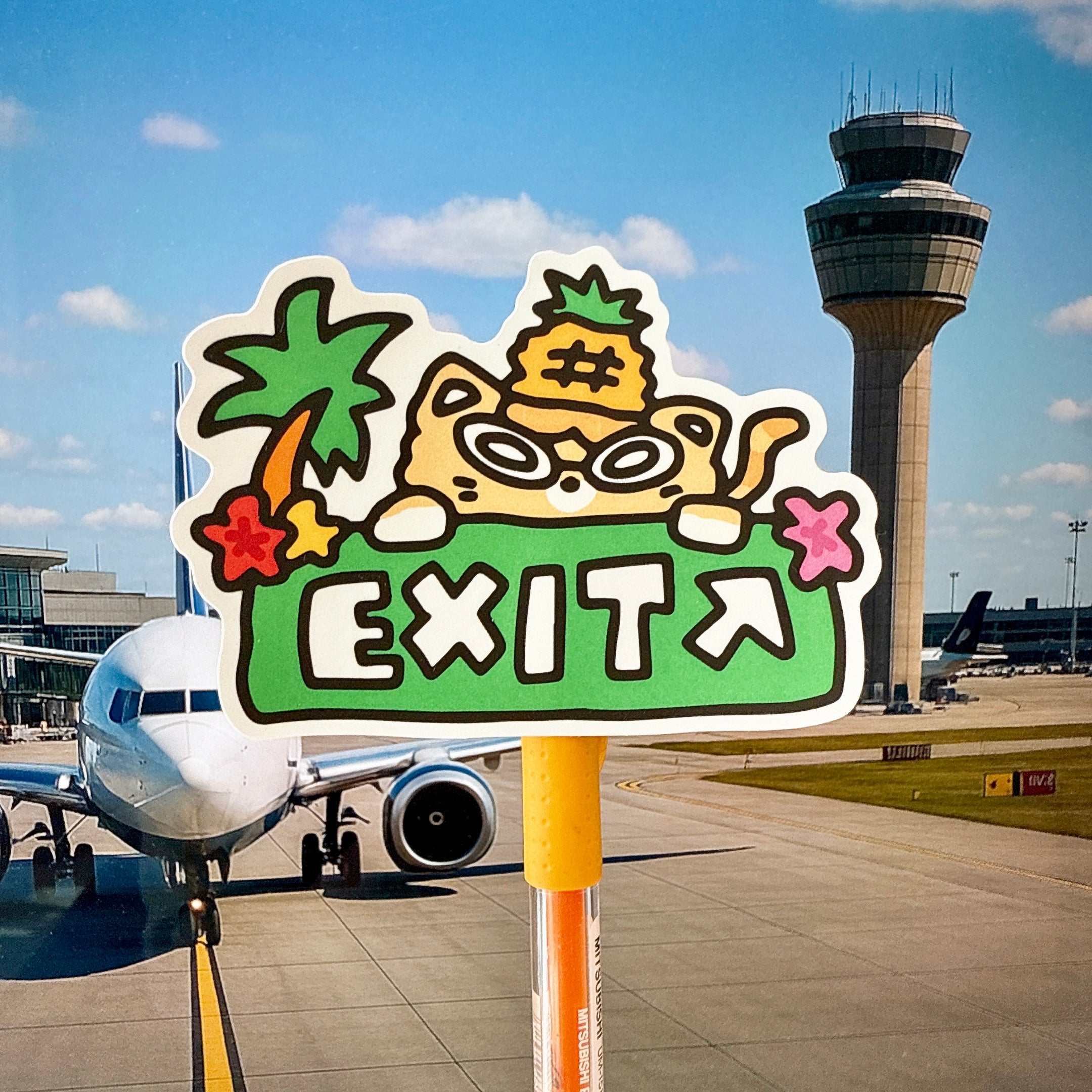 Exit Vinyl Sticker