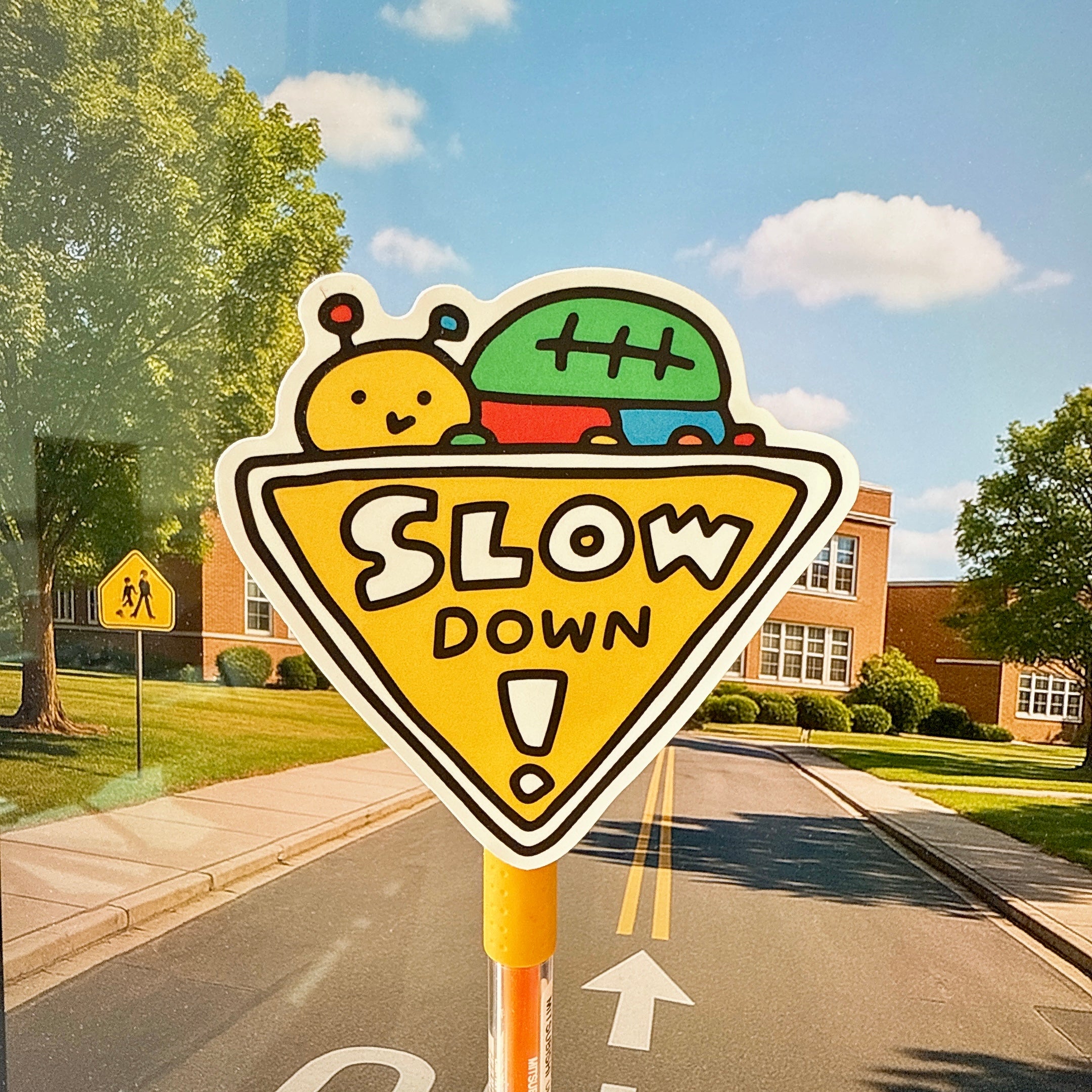 Slow Down Vinyl Sticker