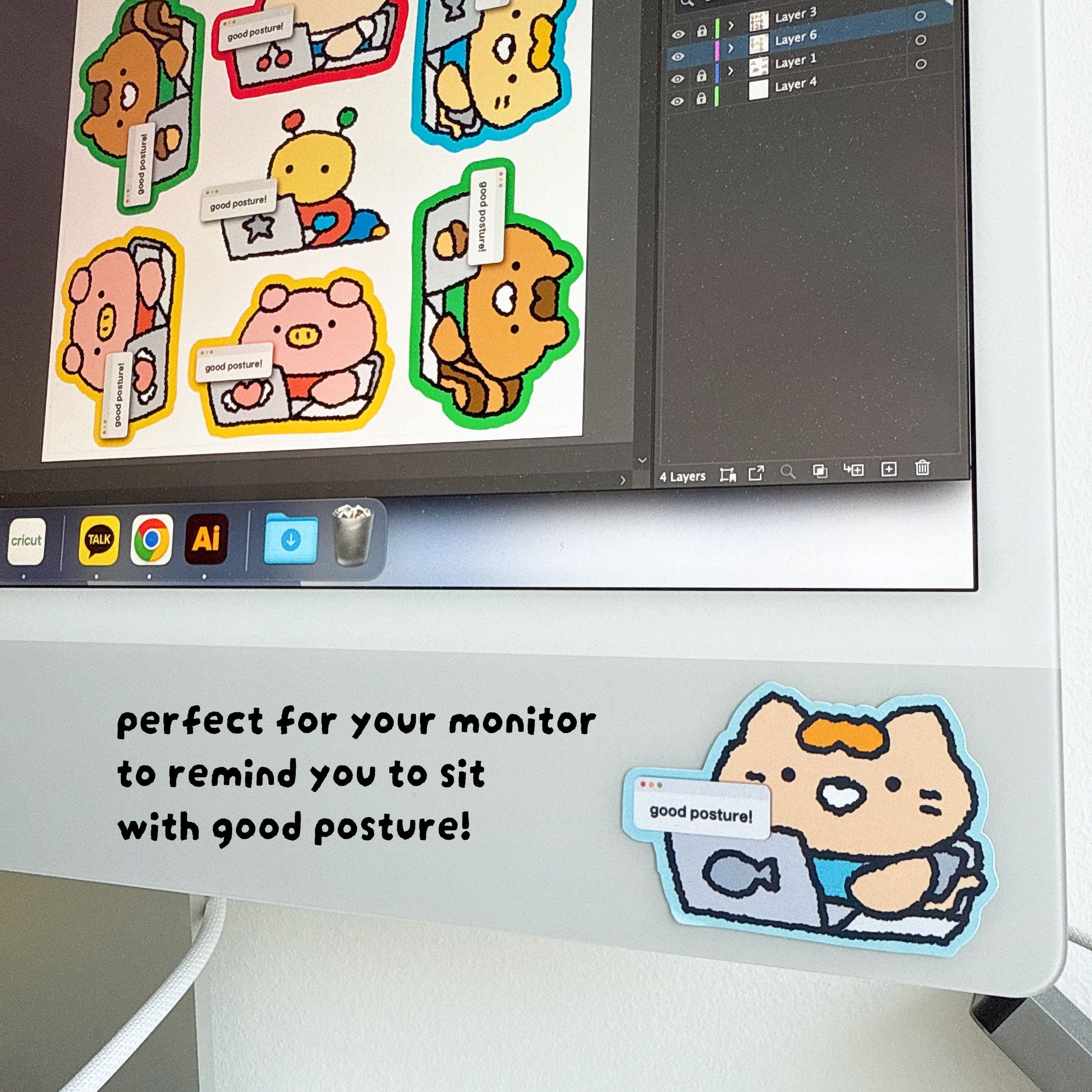 Good Posture Vinyl Sticker