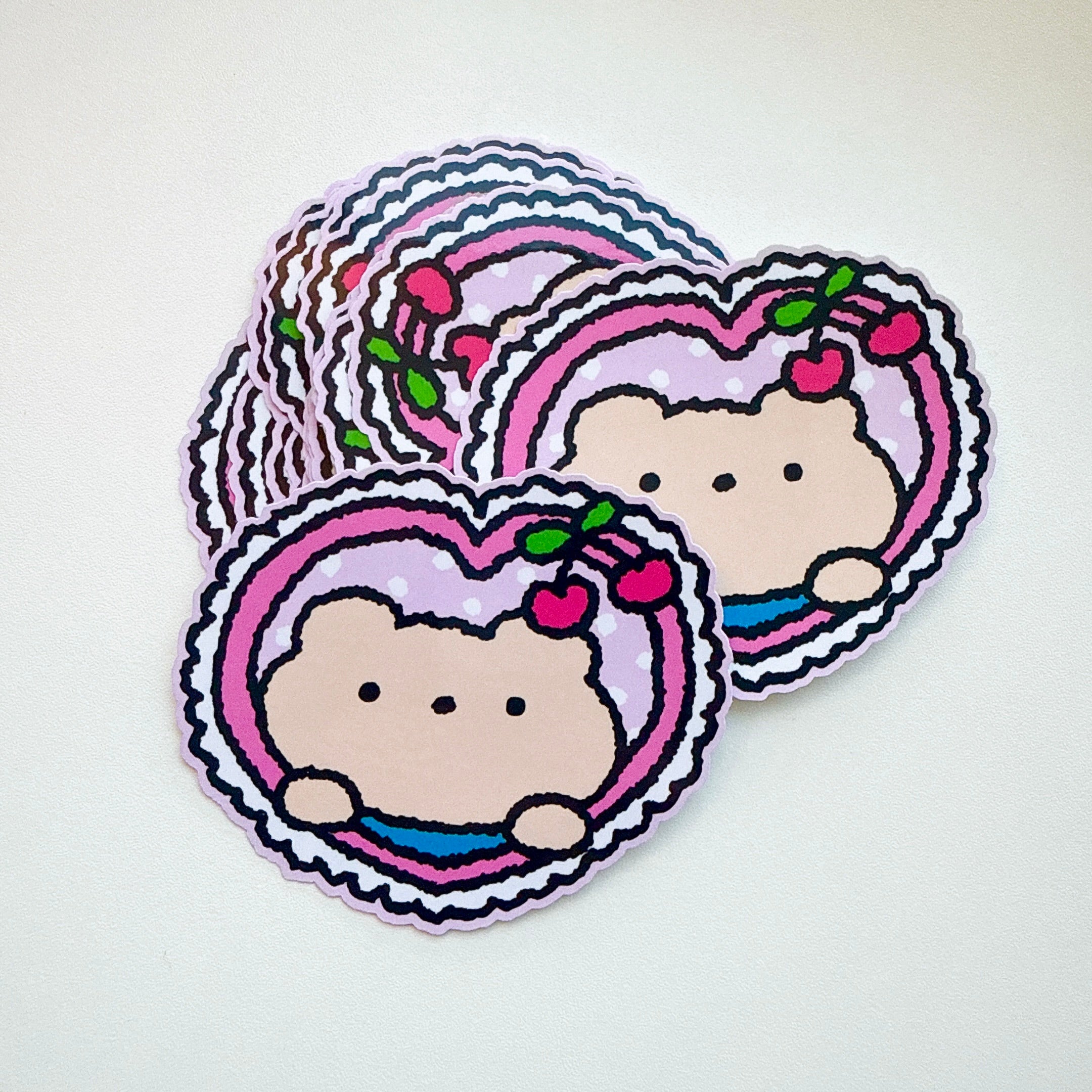 Heart Shape Bready Vinyl Sticker