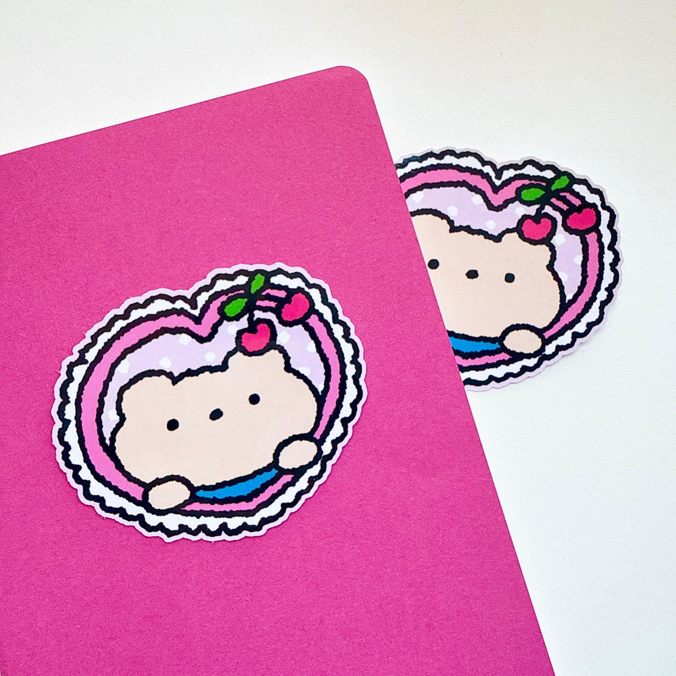Heart Shape Bready Vinyl Sticker