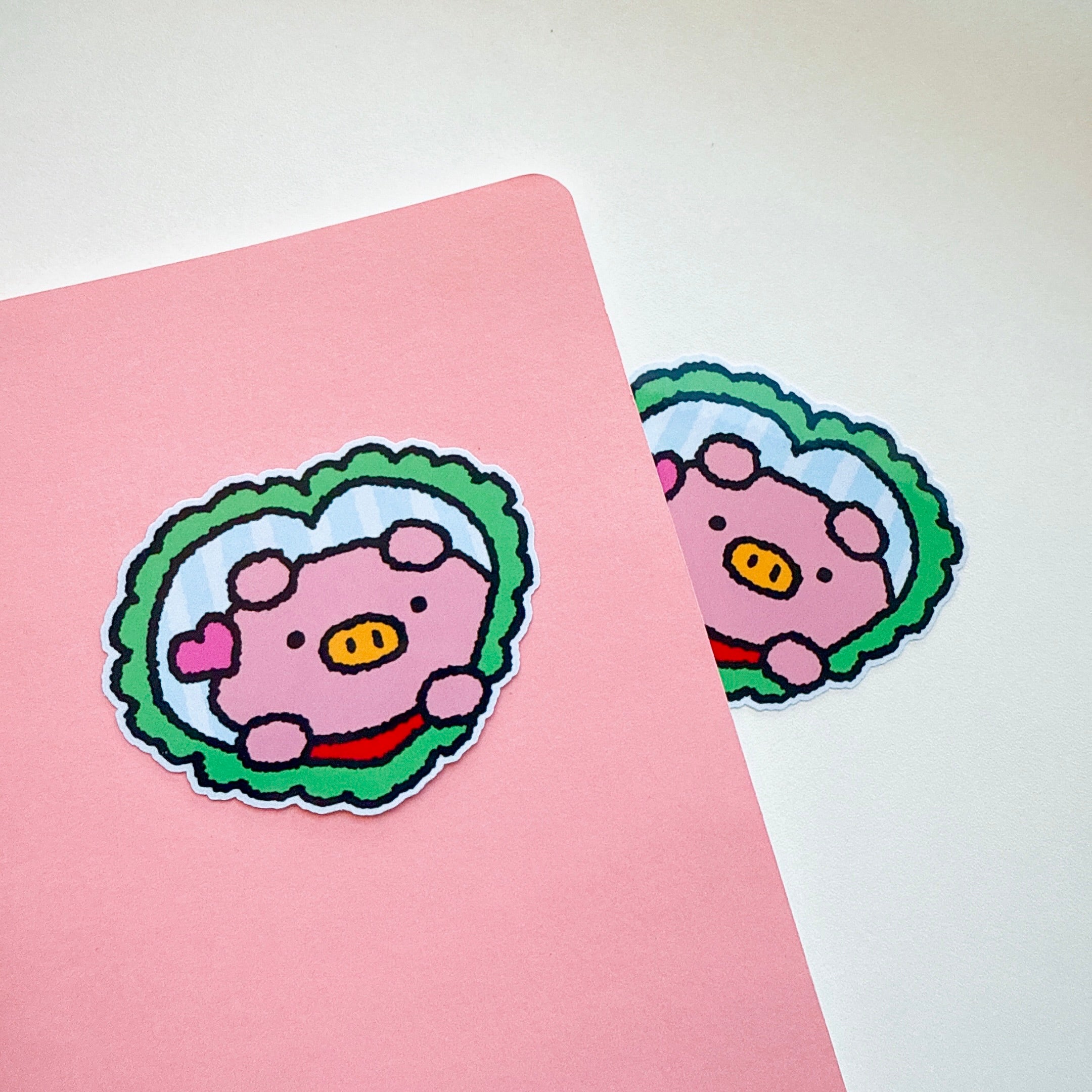 Heart Shape Bacon Vinyl Sticker