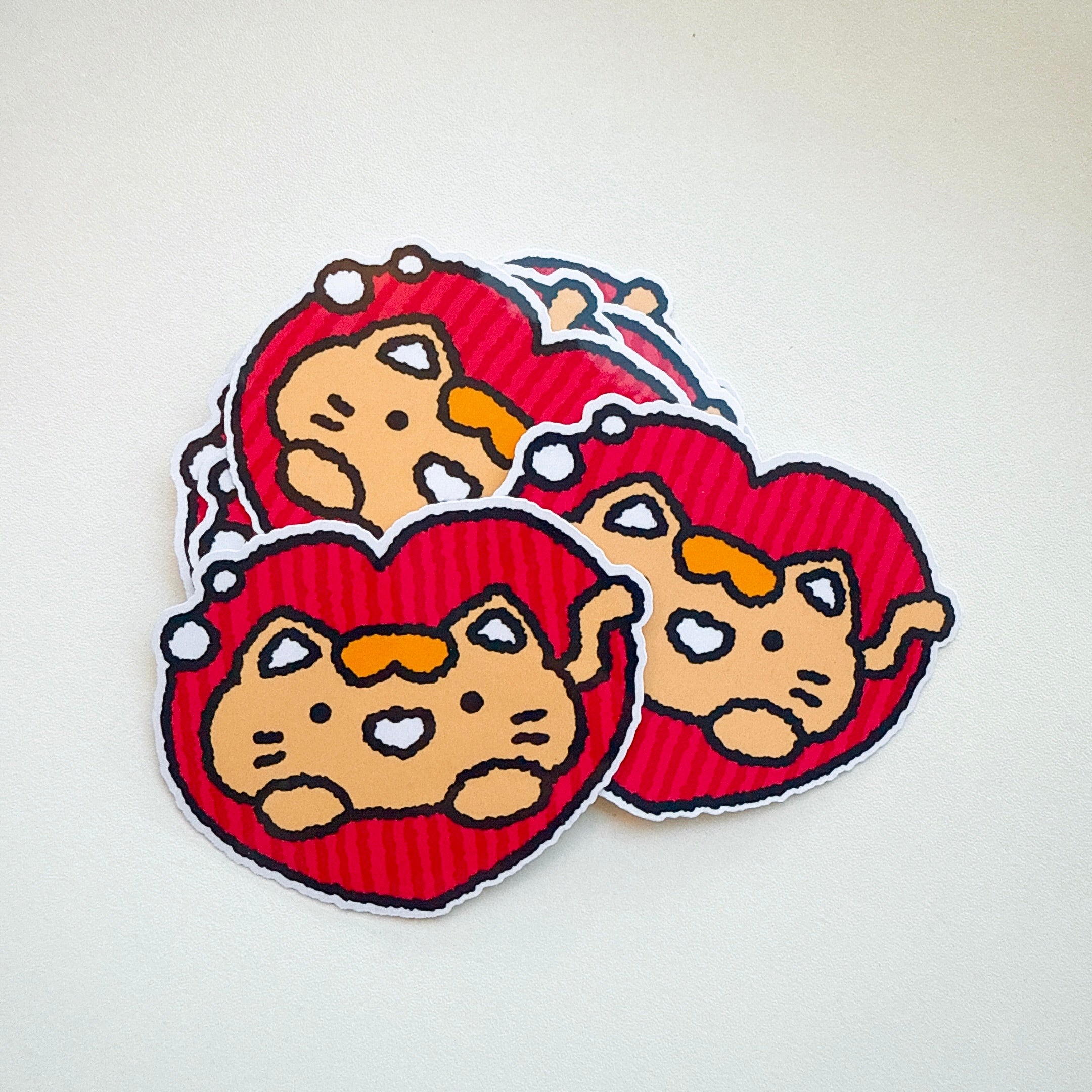 Heart Shape Butter Vinyl Sticker