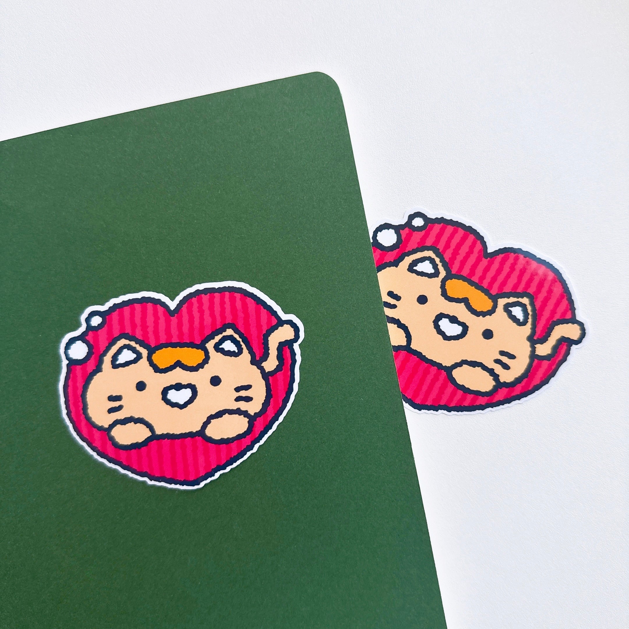 Heart Shape Butter Vinyl Sticker