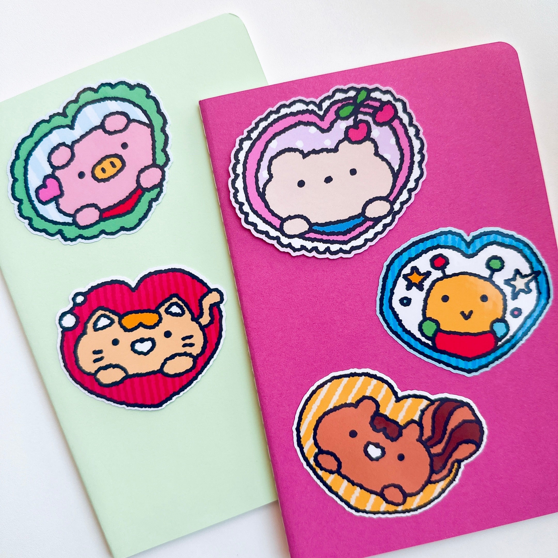 Heart Shape Bready Vinyl Sticker