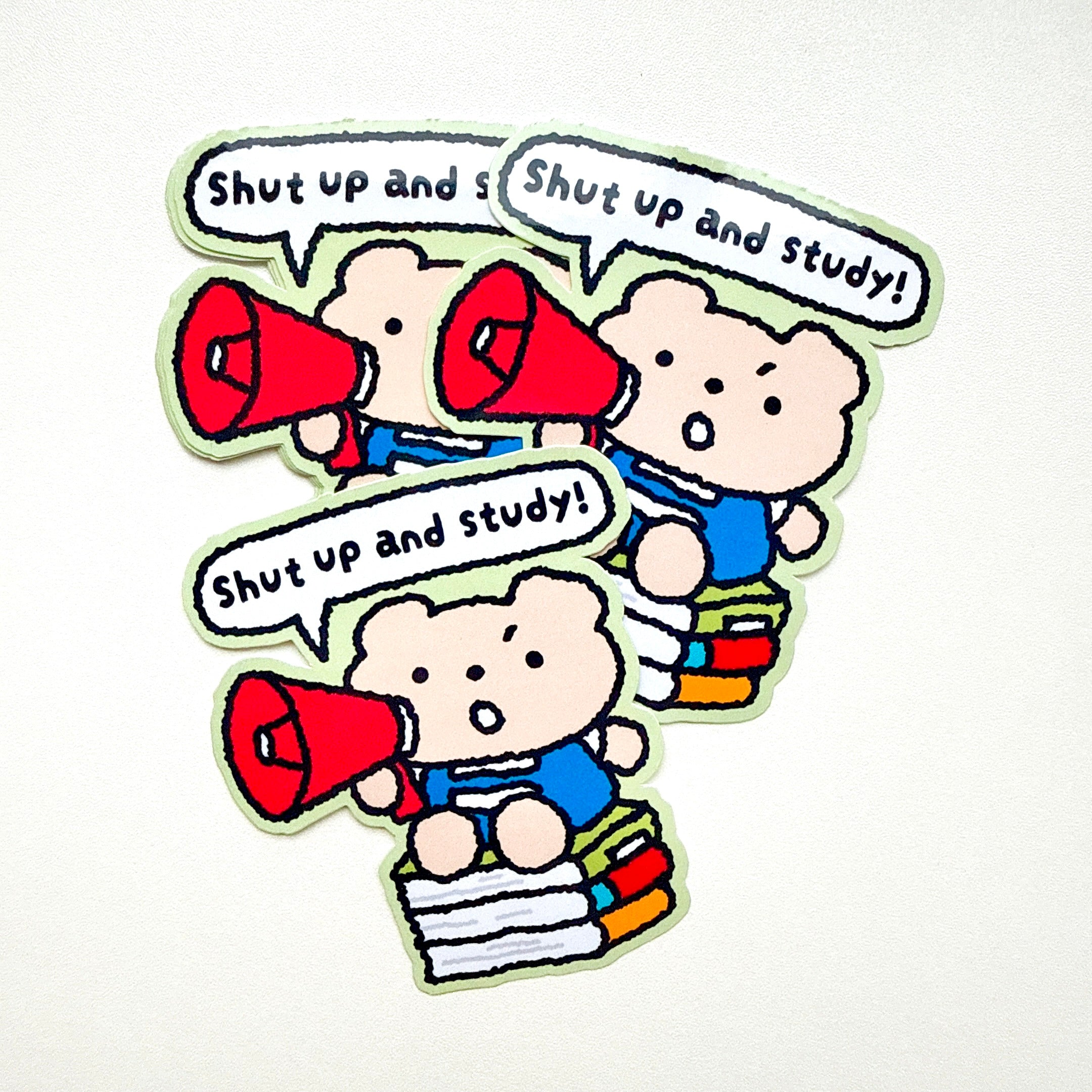 Shut up and study! Vinyl Sticker