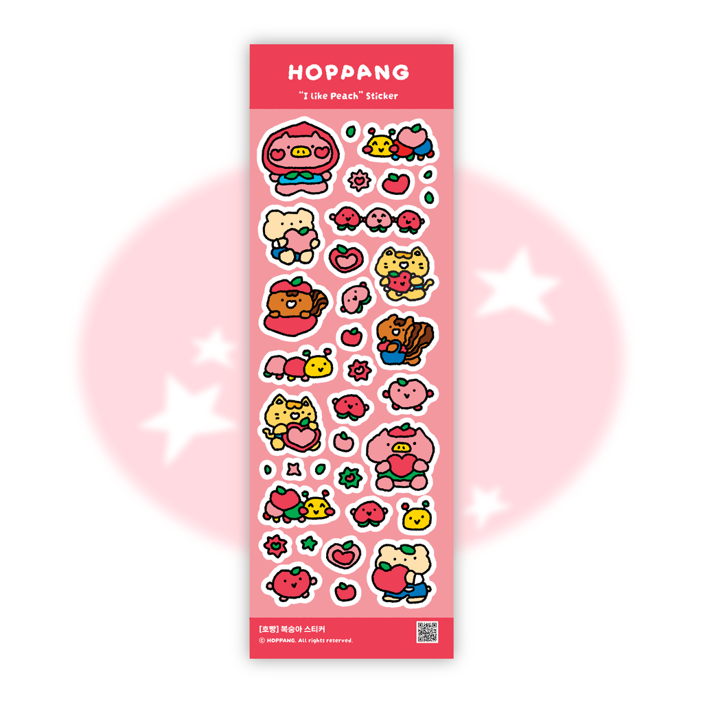 Peach Sticker Sheet