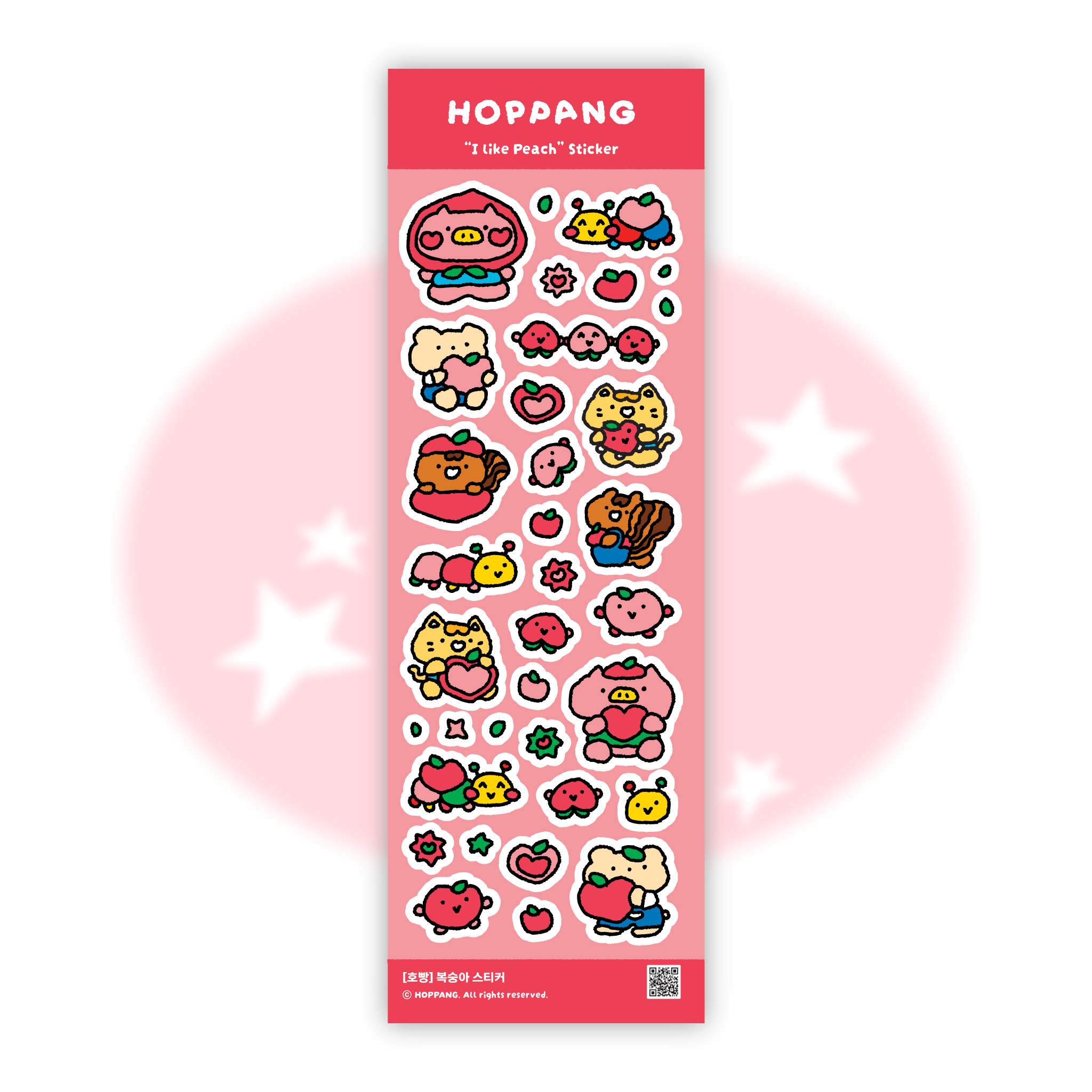 Peach Sticker Sheet
