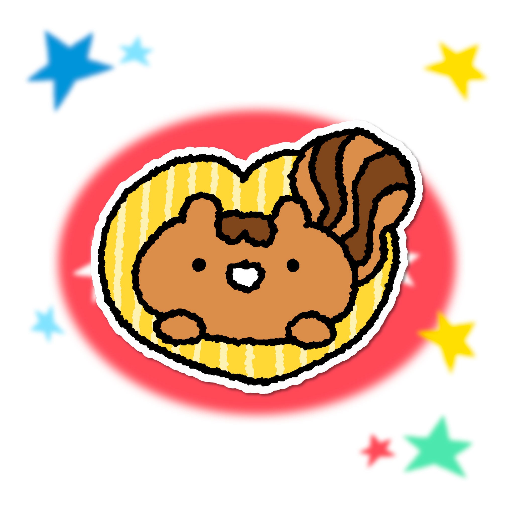 Heart Shape Peanut Vinyl Sticker