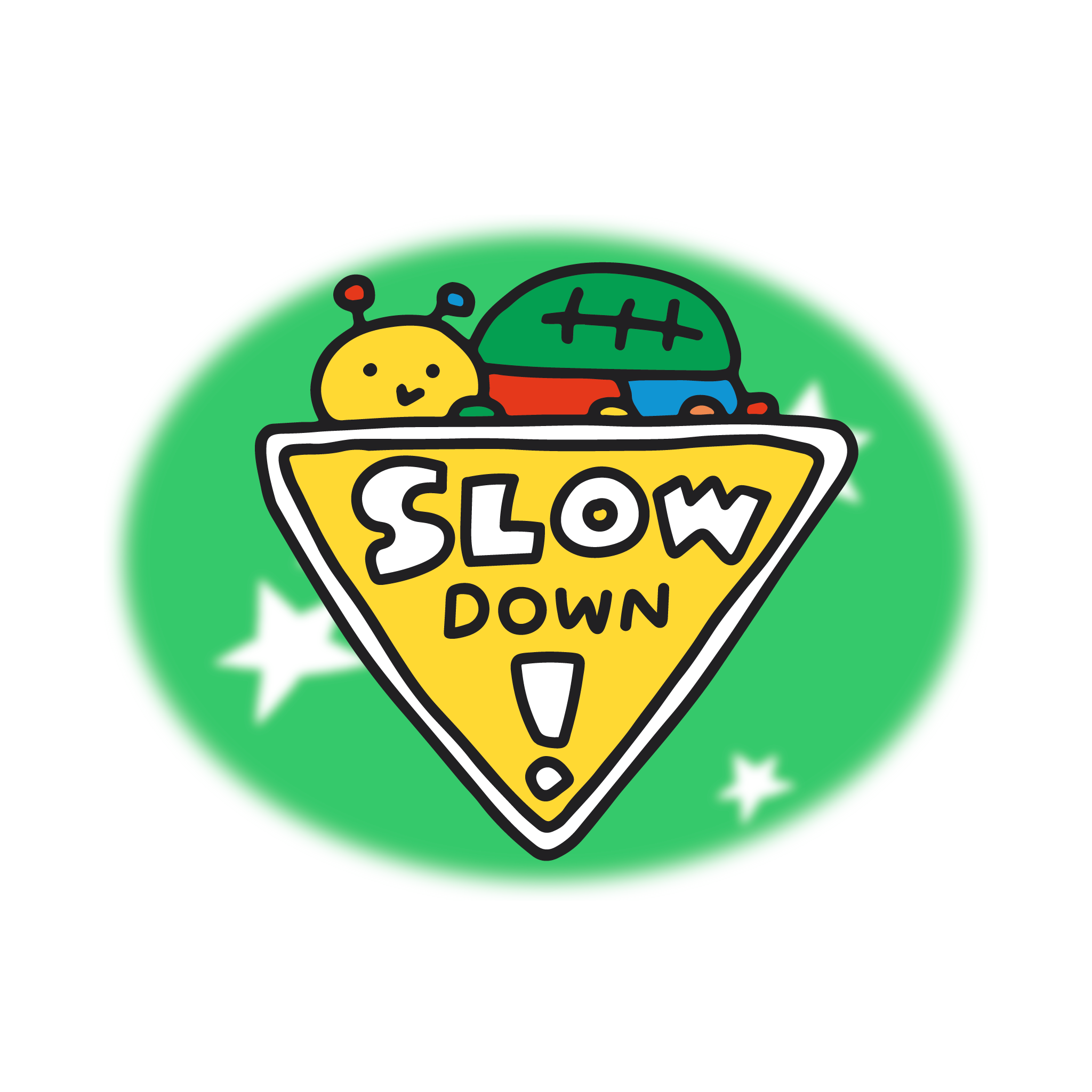 Slow Down Vinyl Sticker