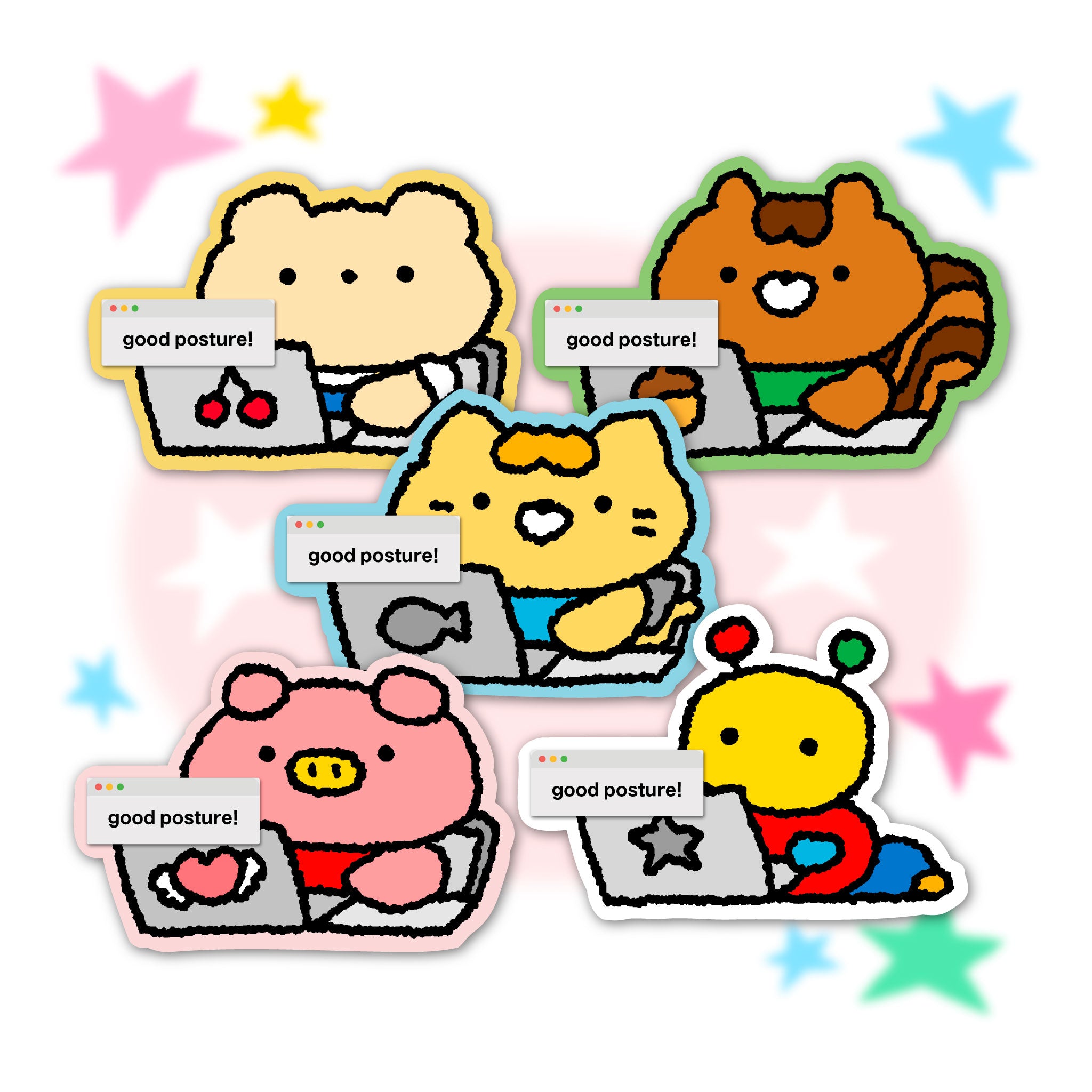 Good Posture Vinyl Sticker