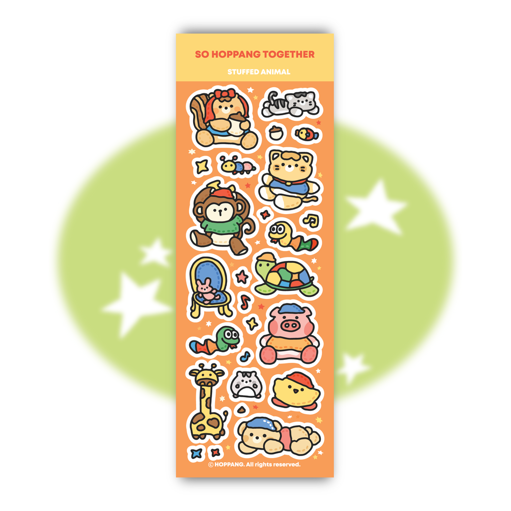 Plush Animal Sticker Sheet