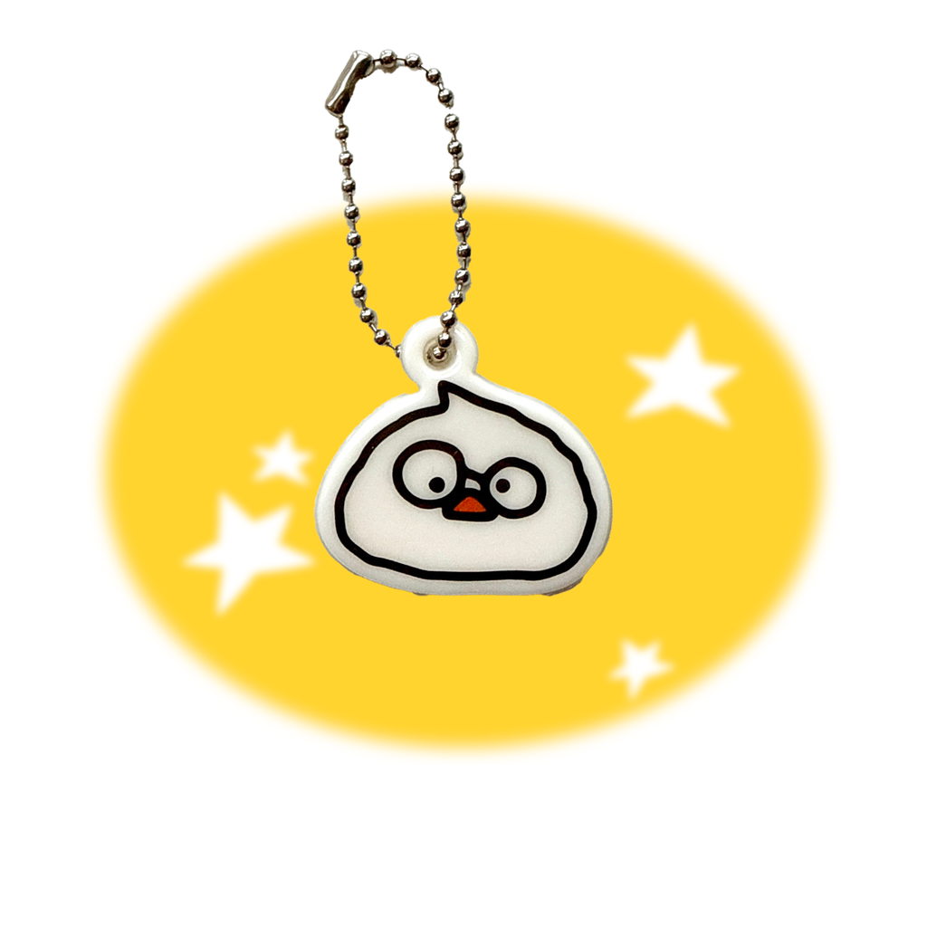Egg White Soft PVC Keychain