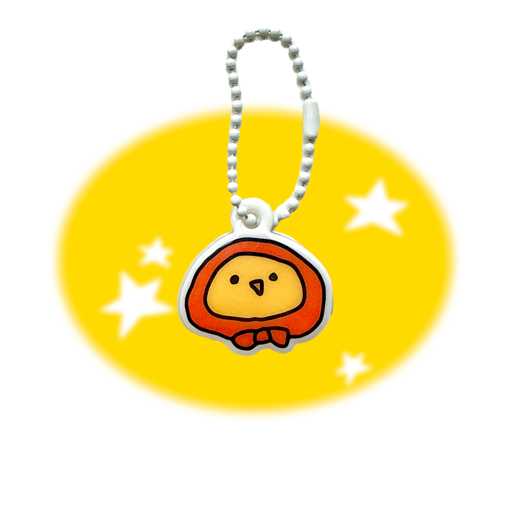 Egg Yolk Soft PVC Keychain
